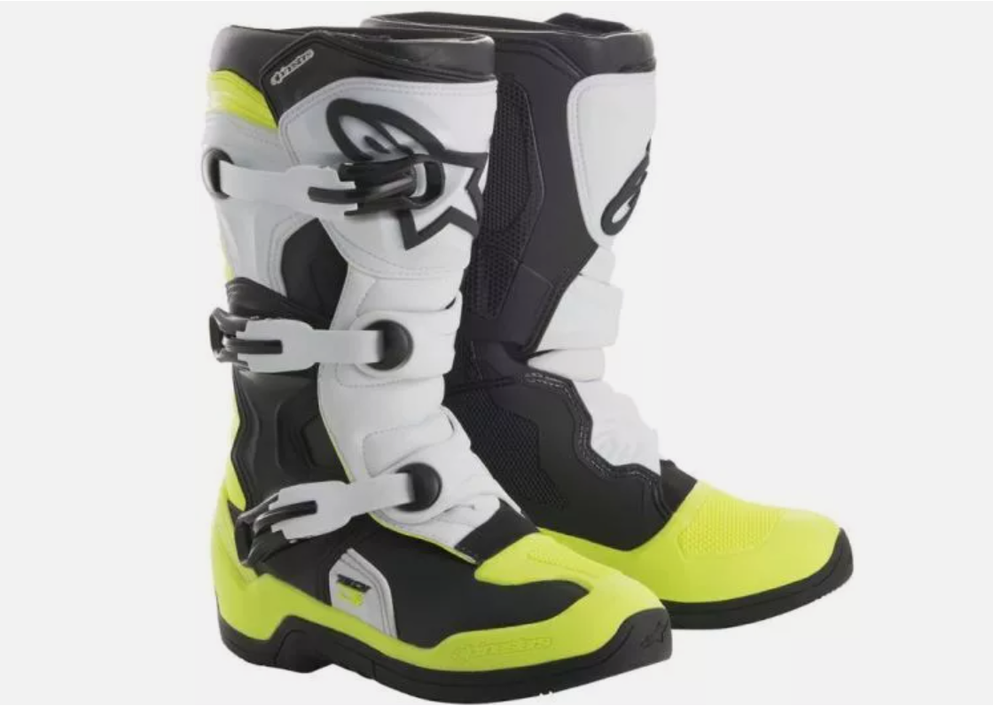 Alpinestars New Tech 3S Boots Youth Black/White/Yellow US Size 4
