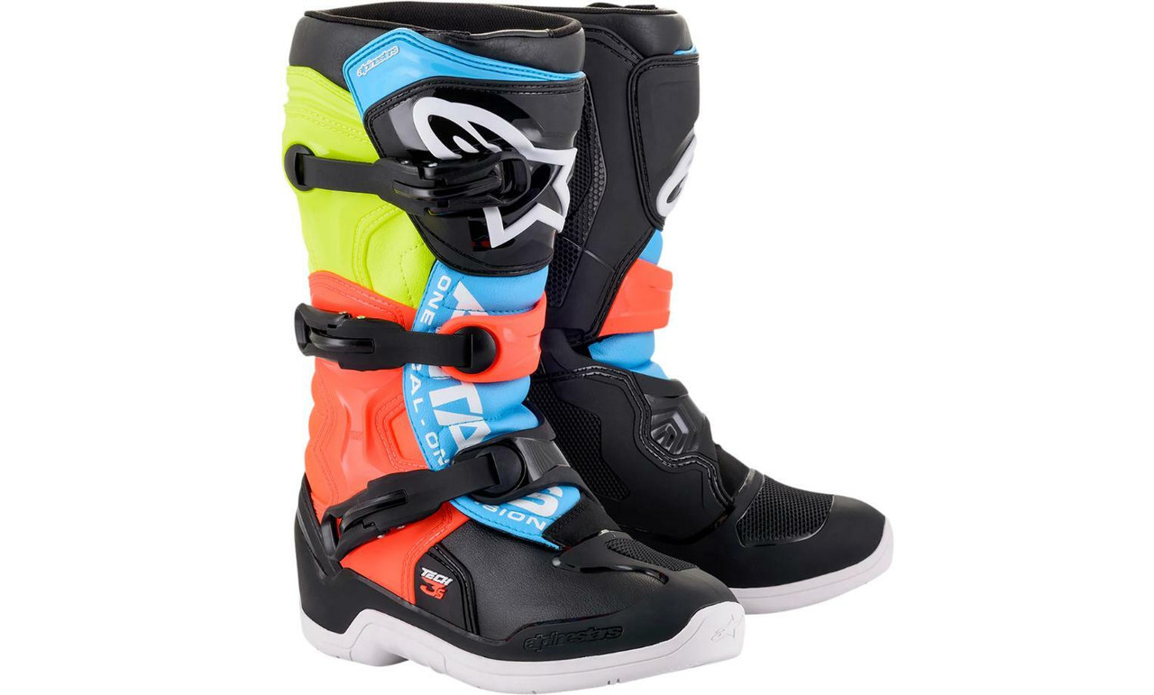 ALPINESTARS Youth Tech 3S Motocross Boots Black/Yellow/Red 