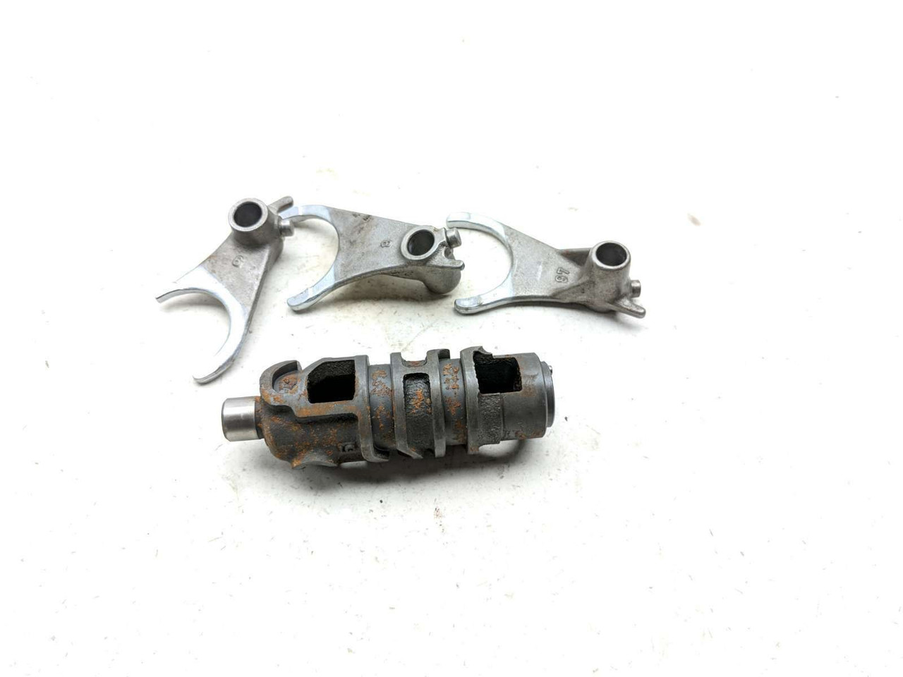 01-05 Kawasaki ZRX 1200 Transmission Shift Shifter Forks and Drum