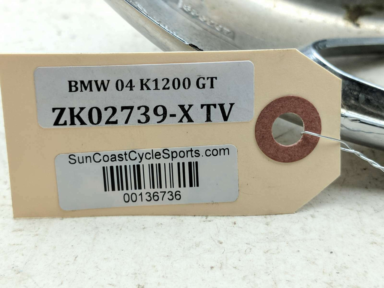 03-05 BMW K1200GT Left Front Turn Signal Light Trim Cover Chrome
