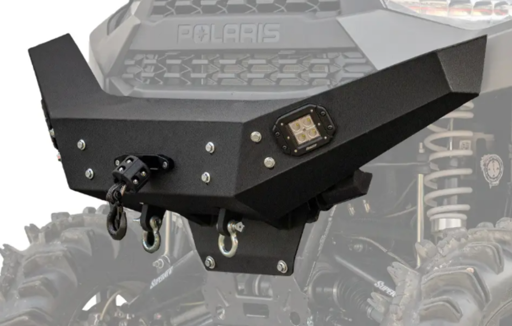 Winch-Ready Rear Bumper For Polaris Ranger 1000 / XP 1000 (2018-2024) – Black Steel