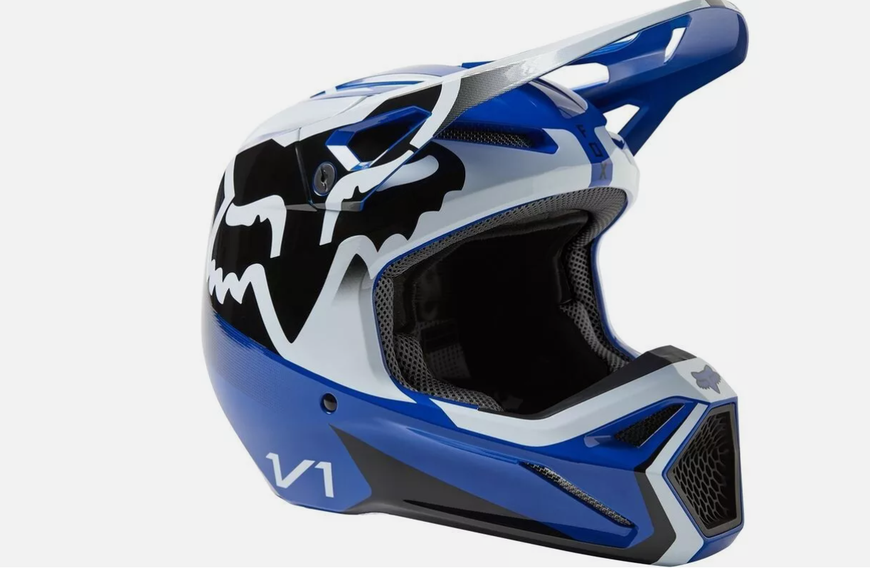 Fox Racing V1 Leed Helmet Blue X-Small 29657-002 - Sun Coast Cycle