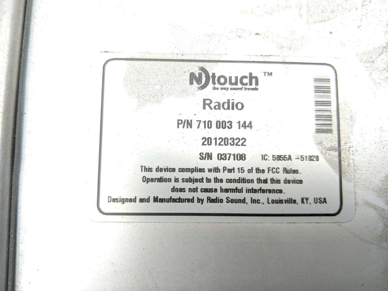 12-19 Can Am Spyder Roadster RT Limited NTouch Radio Module