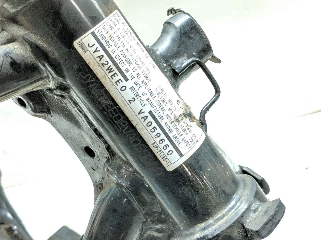 85-07 Yamaha VMAX 1200 VMX12 Main Frame Chassis STRAIGHT CLN - Sun