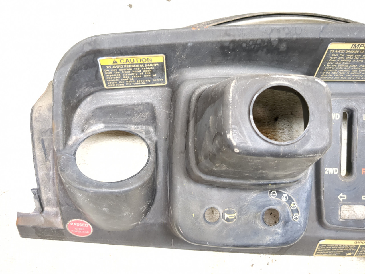06-10 Kubtoa RTV 900 Dash Dashboard Instrument Cover Panel