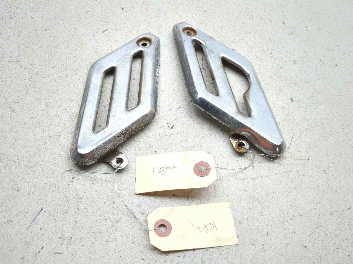 ★ triumph0303★ 04-09 Triumph Rocket 3 III Heel Guards Set Pair - Sun Coast Cycle