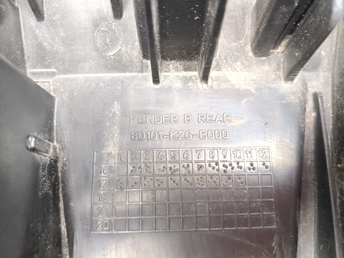 17-20 Honda Grom MSX 125 Rear Fender Trim Fairing Cover Panel