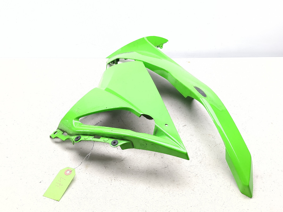 09-12 Kawasaki Ninja ZX6R Left Side Mid Fairing Cover Panel - Sun