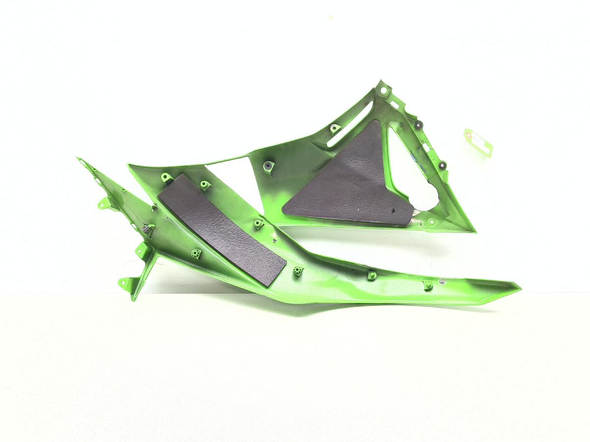 09-12 Kawasaki Ninja ZX6R Left Side Mid Fairing Cover Panel - Sun