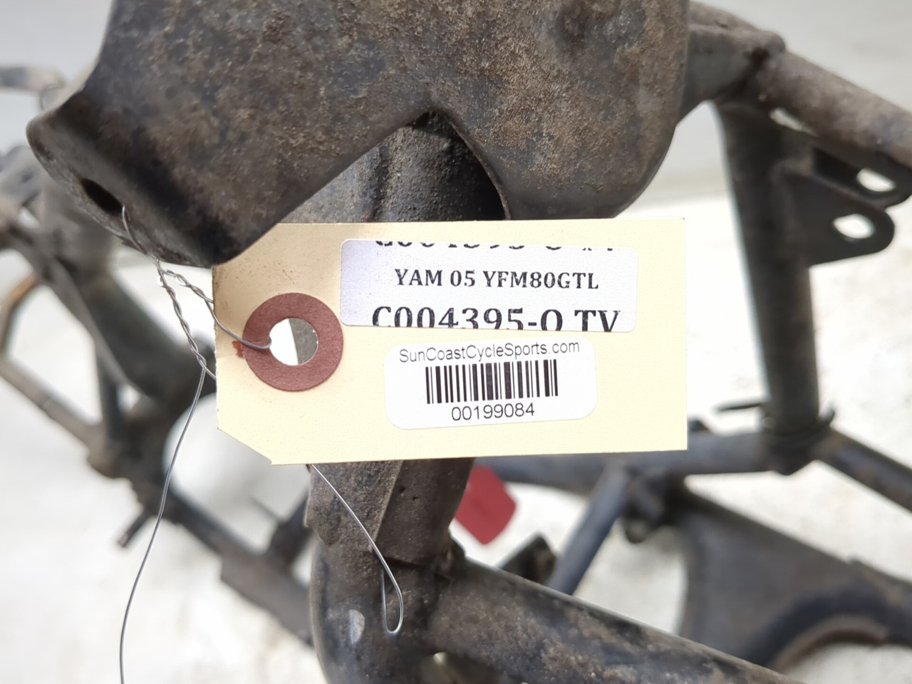 04-08 Yamaha YFM80G Grizzly Main Frame Chassis STRAIGHT CLN - Sun