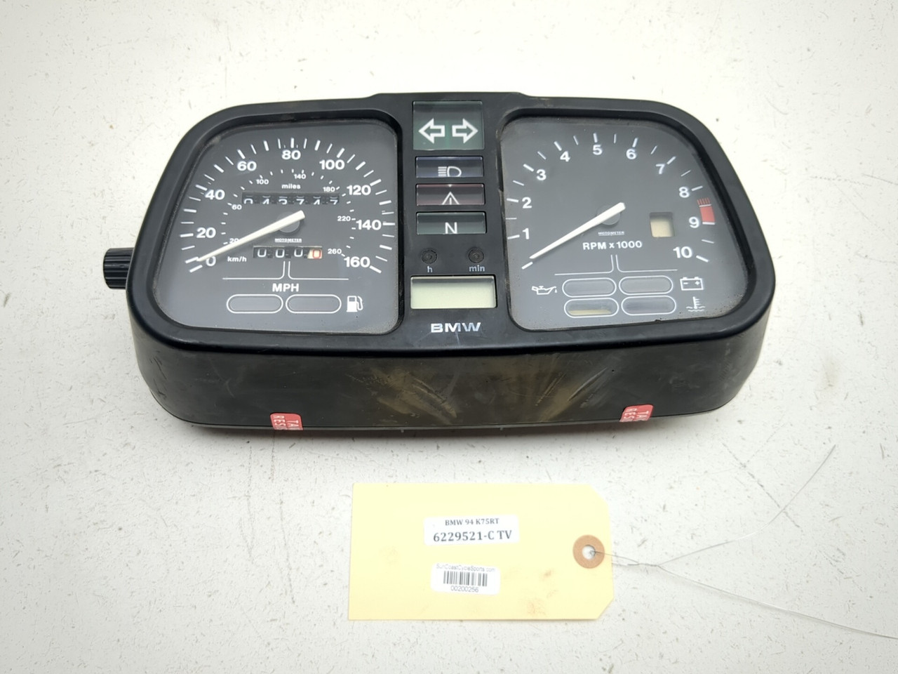89-95 BMW K75RT Front Instrument Cluster Tach Dash Clock Meter