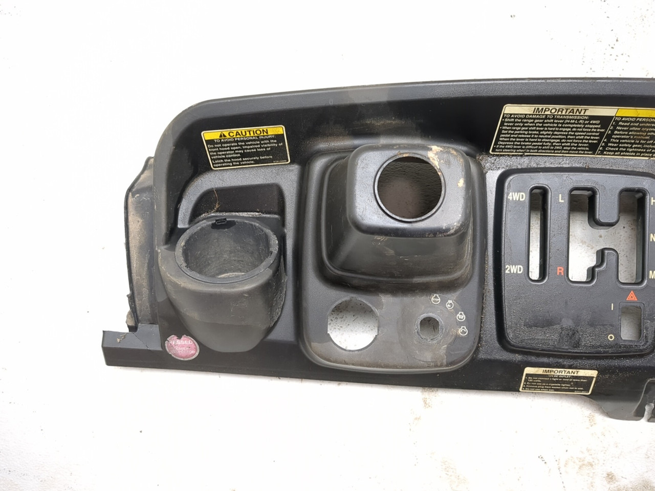 09-16 Kubota RTV 1140 CPX Front Dash Instrument Panel - Sun Coast
