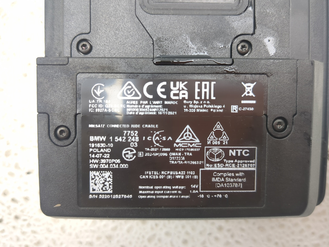 18-23 BMW F850GS ConnectedRide Cradle 77521542248 - Sun Coast