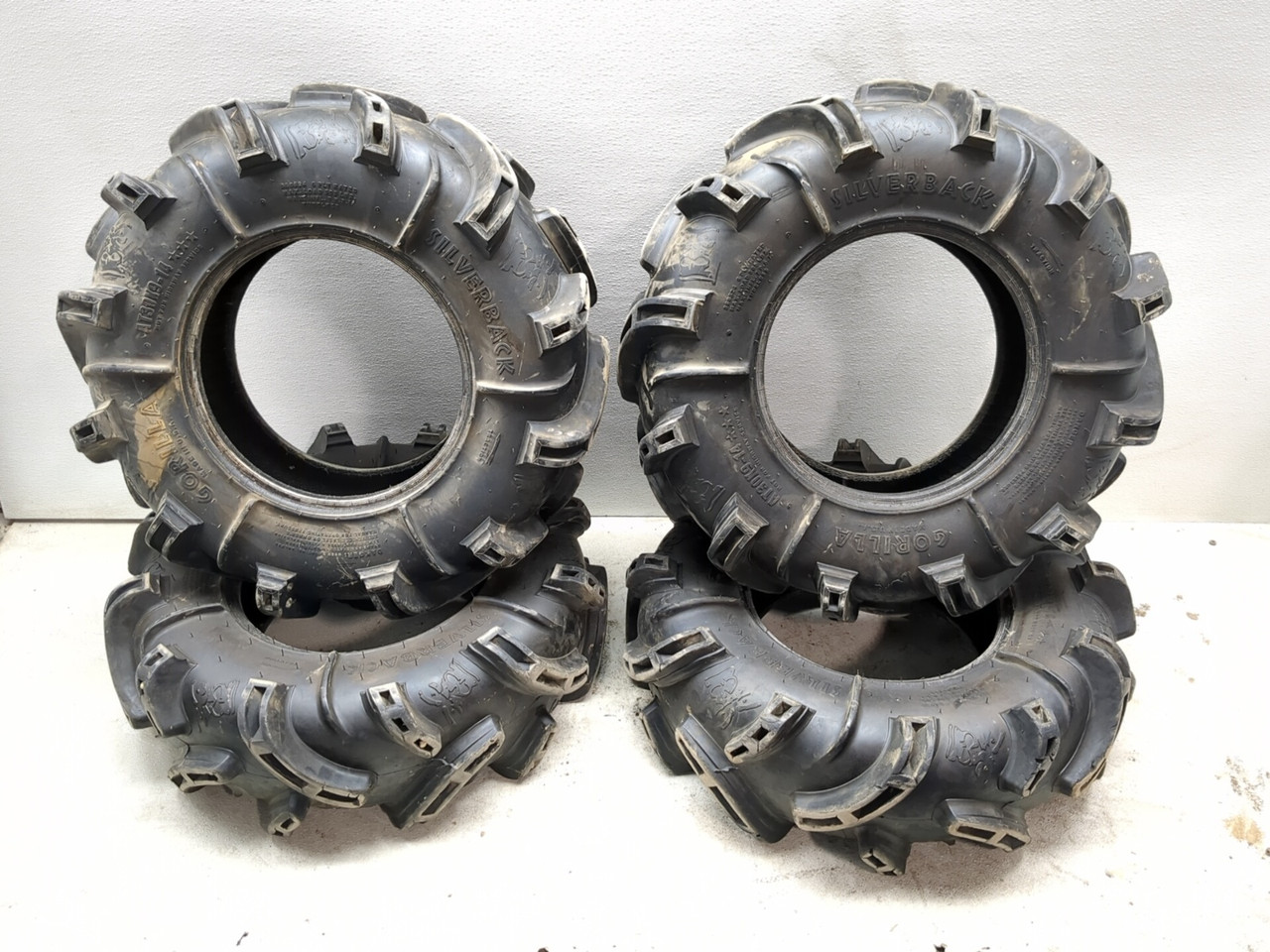 パーツ gorille Gorilla Silverback Mud ATV/UTV Tire Set Of 4 30X9-14 Tire - Sun