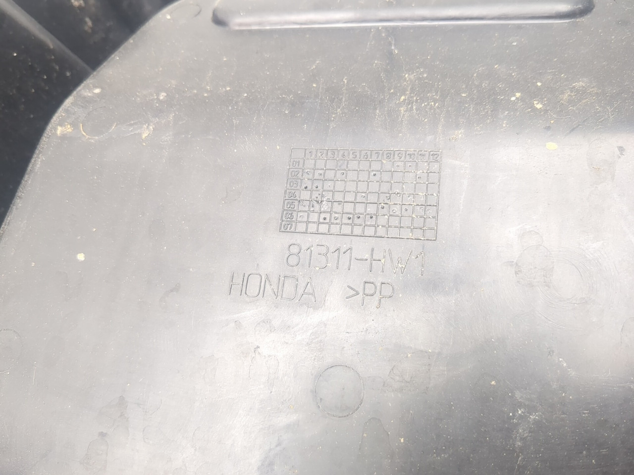 02-07 Honda Aquatrax F-12 Front Console Glovebox Center Dash Cover
