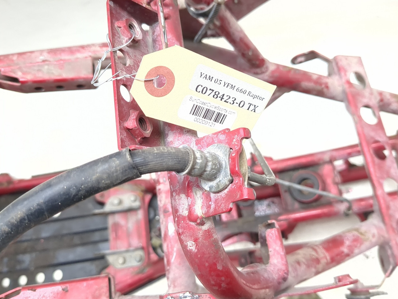 RAPTOR ブラック 01-05 Yamaha Raptor 660 Main Frame Chassis 5LP-21101-99-00 CLN