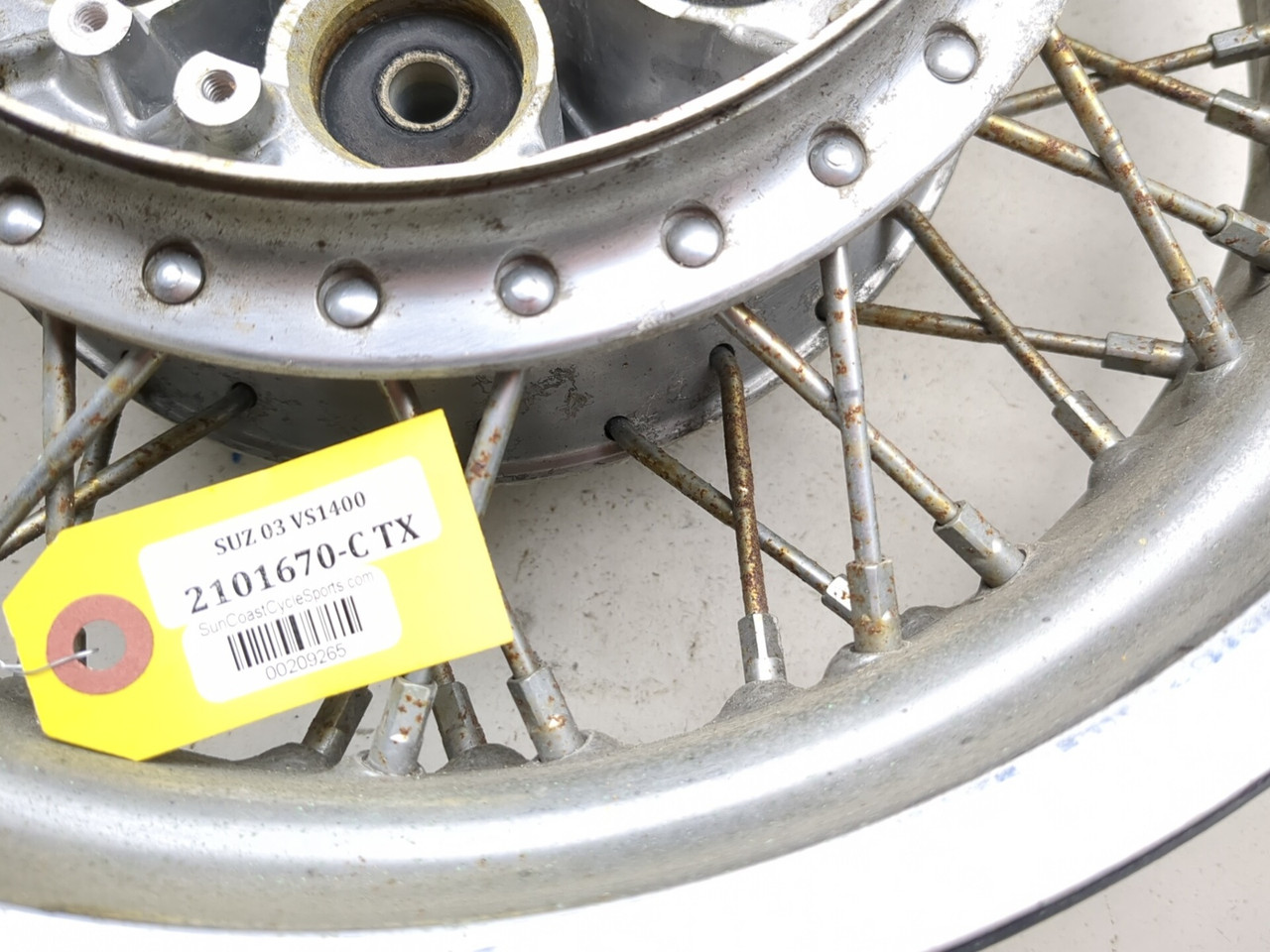 87-08 Suzuki VS1400 Intruder 1400 Rear Wheel Rim 15X4 STRAIGHT