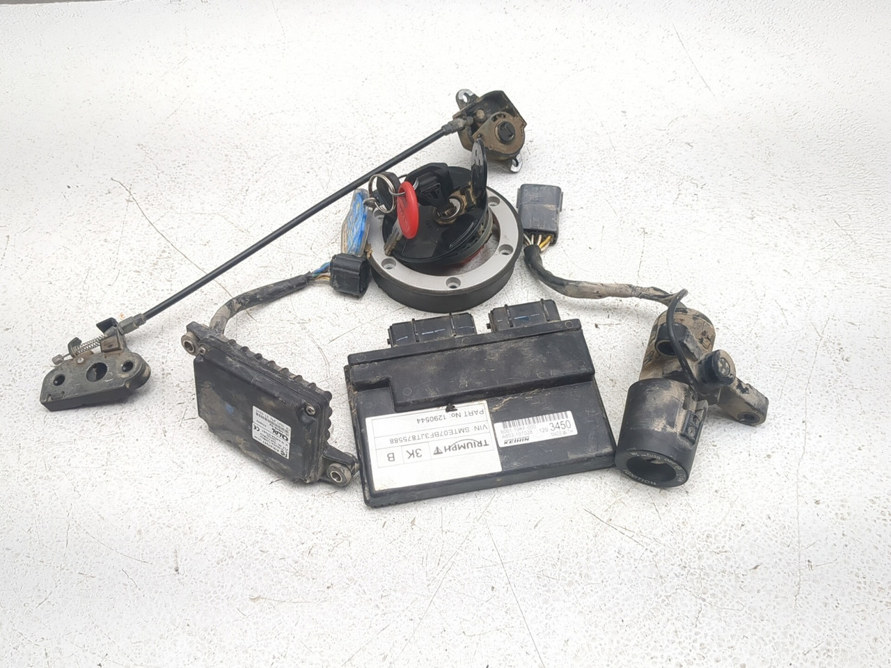 ニューオフィシャル 17-19 Triumph Tiger 800 XCX Ignition Switch Gas Cap Seat Lock ECU