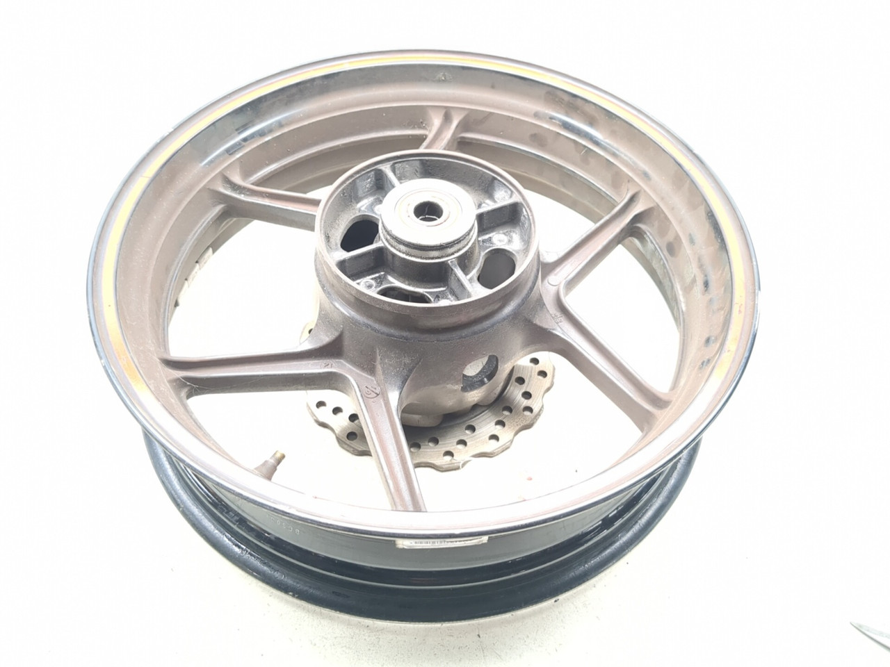 12-16 Kawasaki EX650 Ninja 650 Rear Wheel Rim With Rotor STRAIGHT