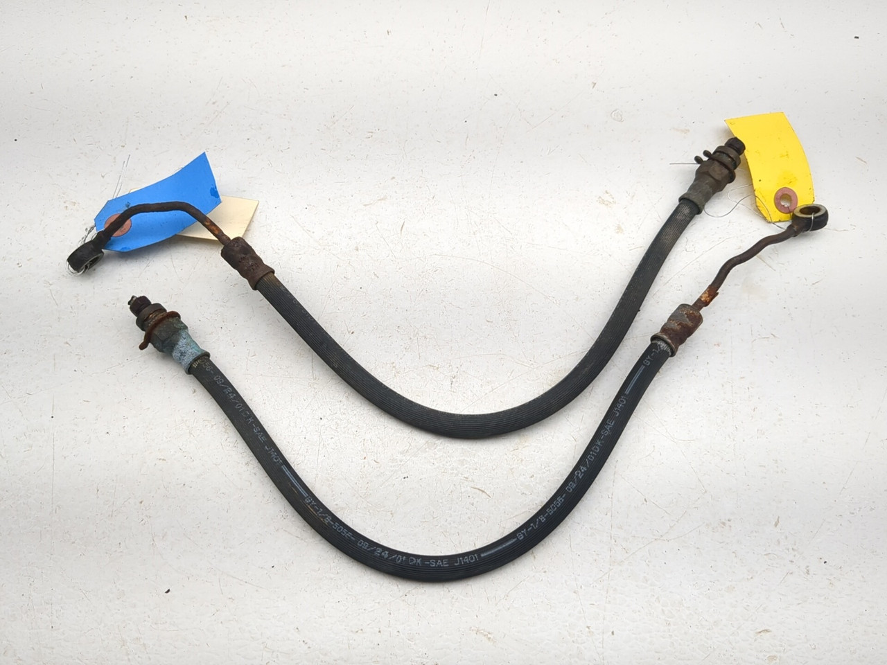 00-11 Polaris Gem Car Cart E2 E4 E6 Left & Right Front Brake Hose