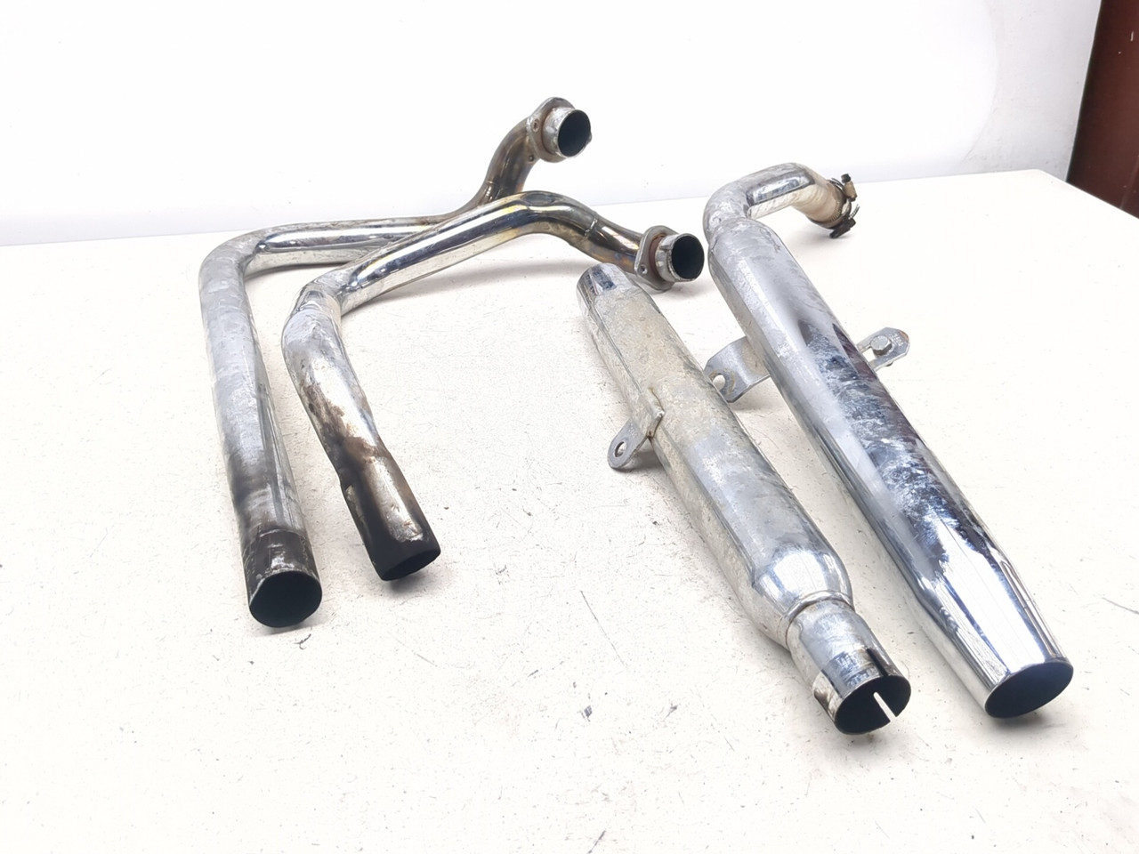 96-09 Kawasaki Vulcan 500 EN500C Exhaust Muffler Header Pipes Set