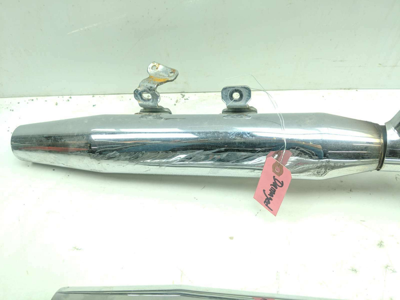04 Harley Davidson Fat Boy FLSTFI Full Exhaust Pipe Muffler Head