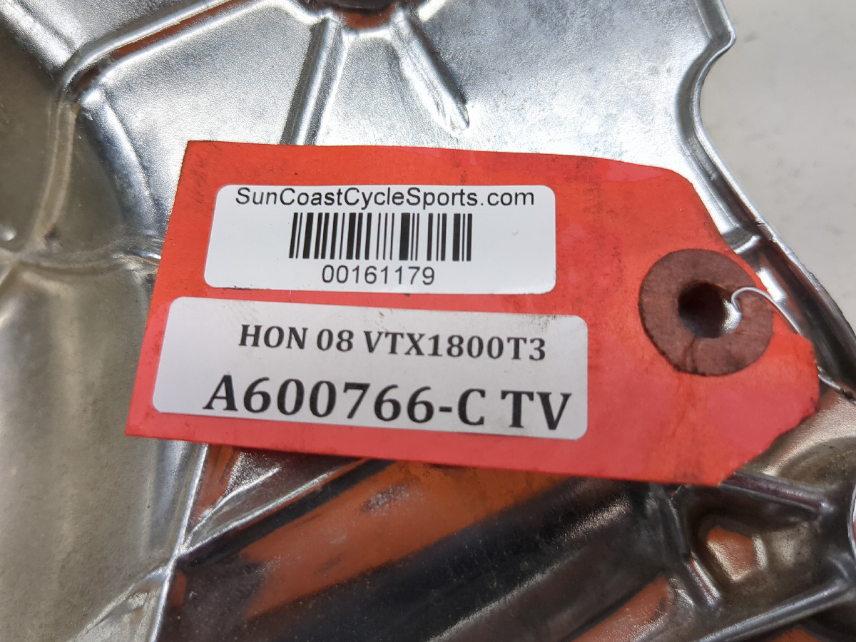 04-08 Honda VTX 1800 Left Crankcase Cover Chrome 11371-MCH-3201