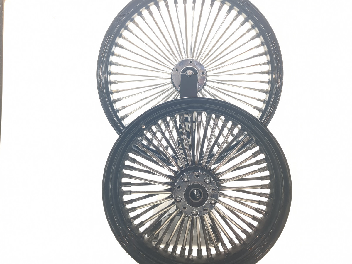 07 08 Harley FLHT Electra Glide Fat Spoke Wheel Rim Set STRAIGHT