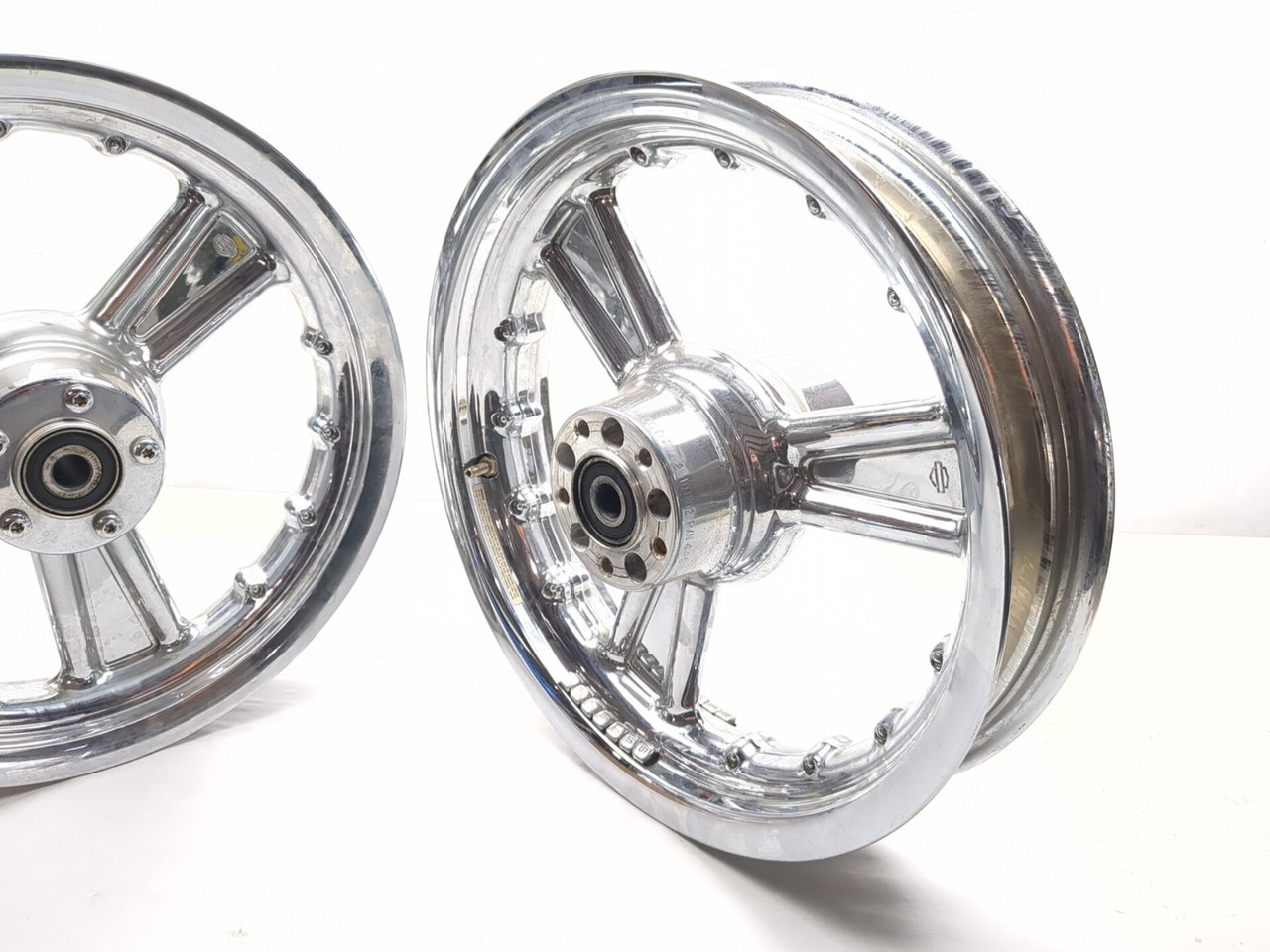 00-06 Harley-Davidson Fat Boy FLSTF Front Rear Wheel Rim STRAIGHT