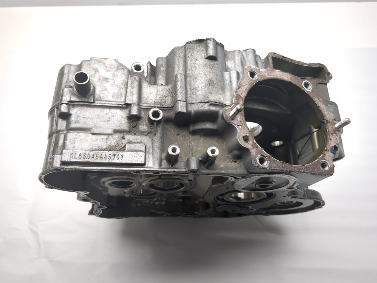 トリプルx 08-18 Kawasaki KLR 650 Left Right Engine Cases Motor Block Set
