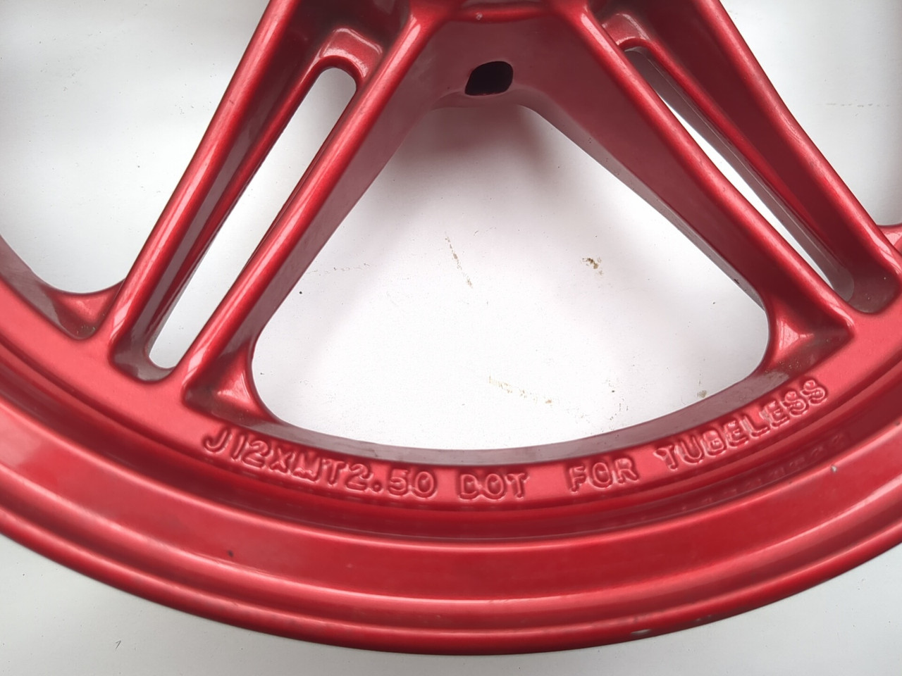 Kawasaki チューブレスタイヤホイール レッド 16-24 Kawasaki BR125 Z125 PRO Front Wheel Rim STRAIGHT 12X2.50