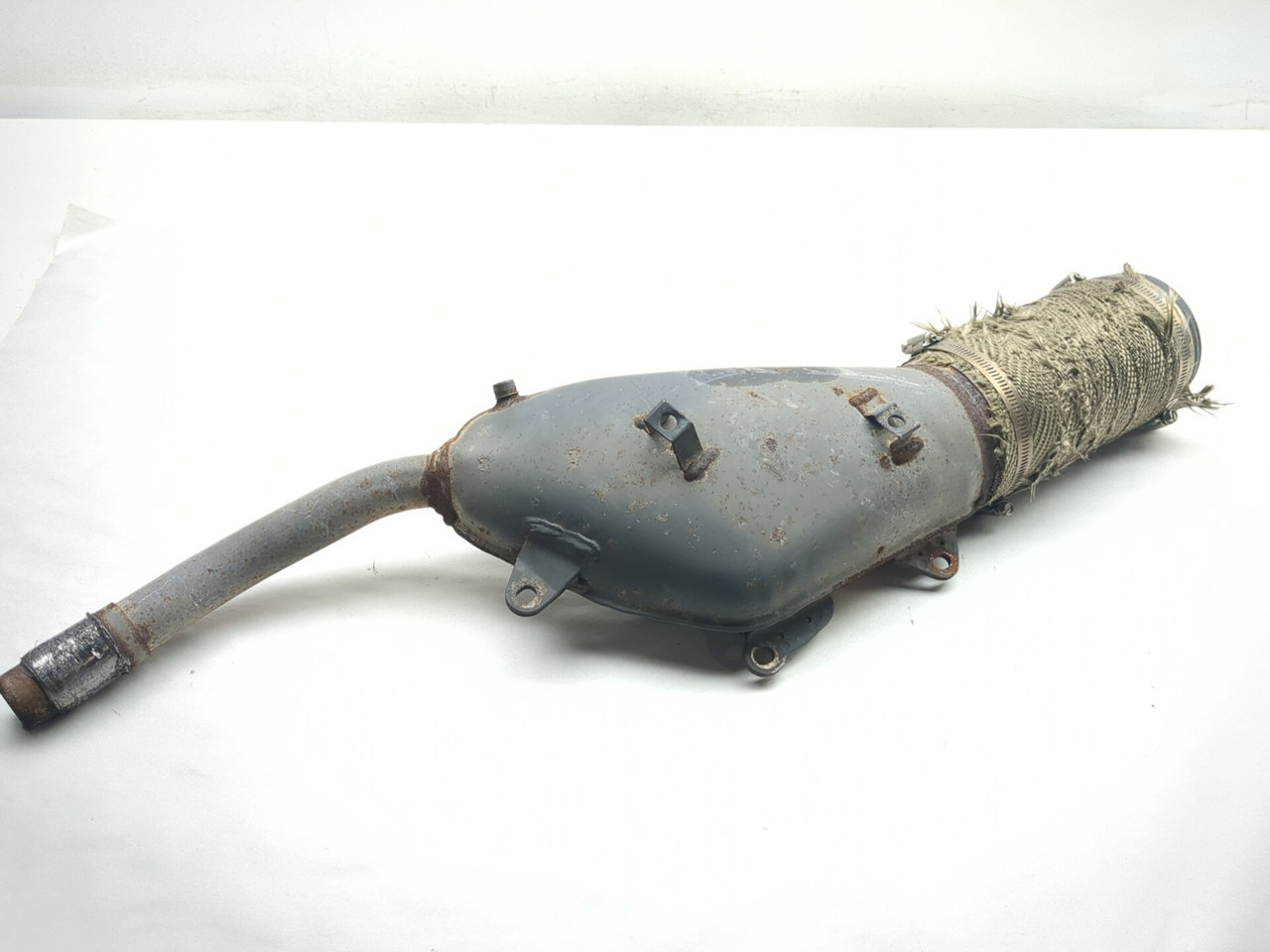 09-14 Kawasaki KLX 250 Rear Right Exhaust Muffler Can Pipe Slip-On