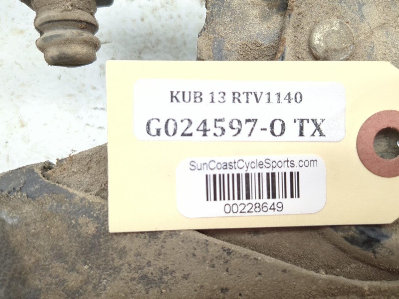09-16 Kubota RTV 1140 CPX Front Parking Brake Lever Assembly 3F700