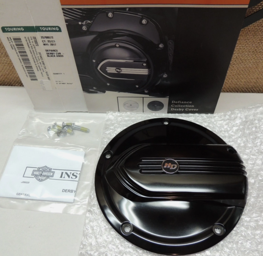 2016 Harley-Davidson Touring Defiance Derby Cover Kit, Black 