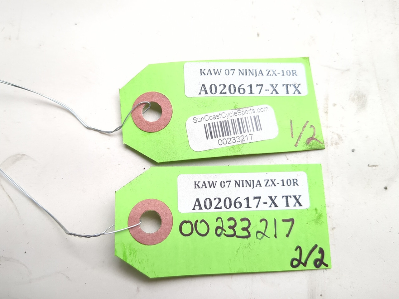 06-07 Kawasaki Ninja ZX10 ZX10R Front Fork Pair STRAIGHT 51500-MBW