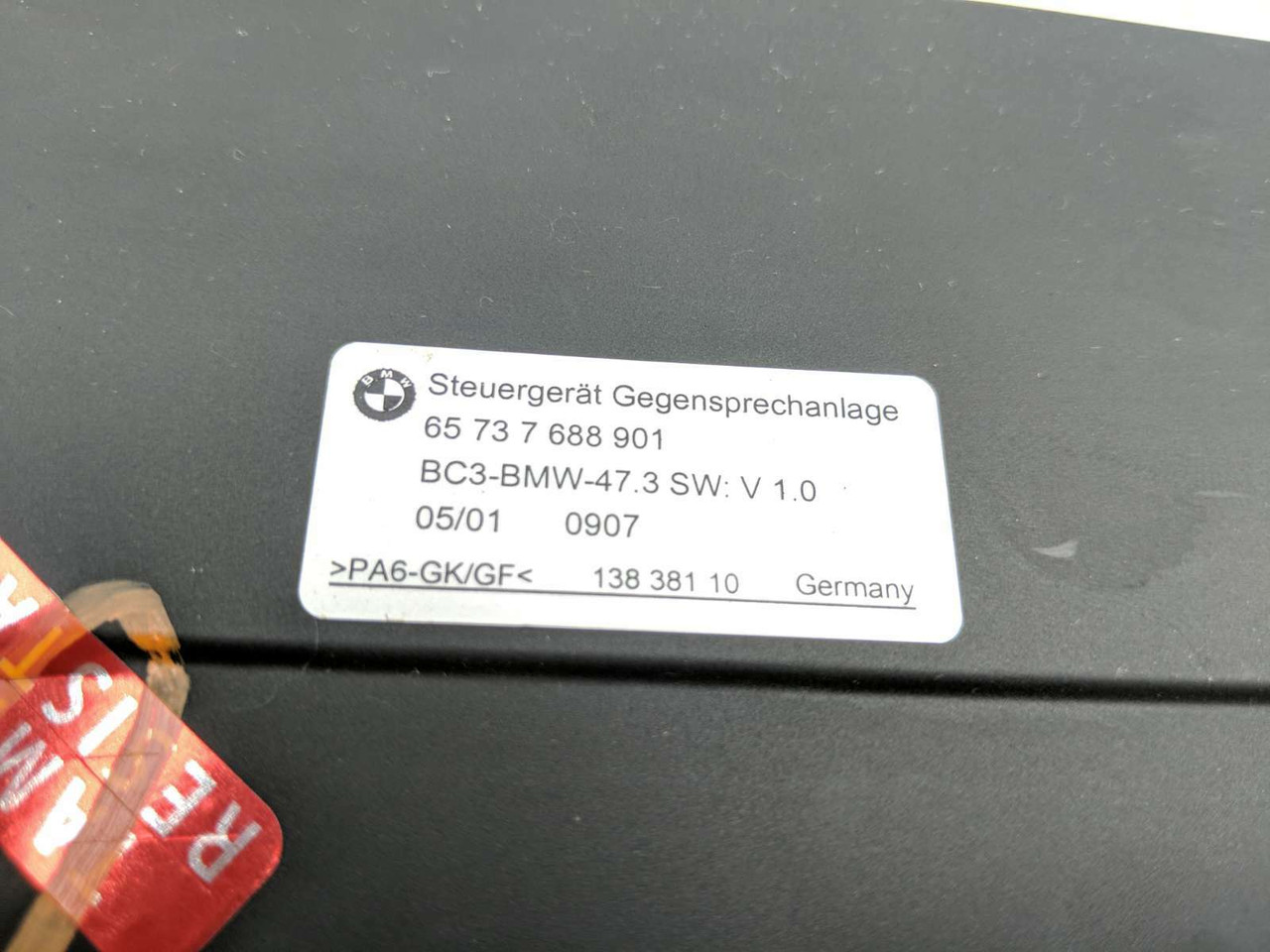 コード 05 BMW K1200LT Intercom Control Unit 65737688901 - Sun Coast Cycle