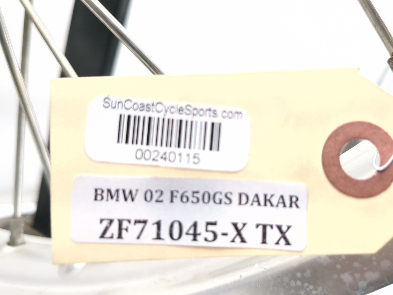 00-07 BMW F650GS Dakar Front Wheel Rim 21X1.60 STRAIGHT