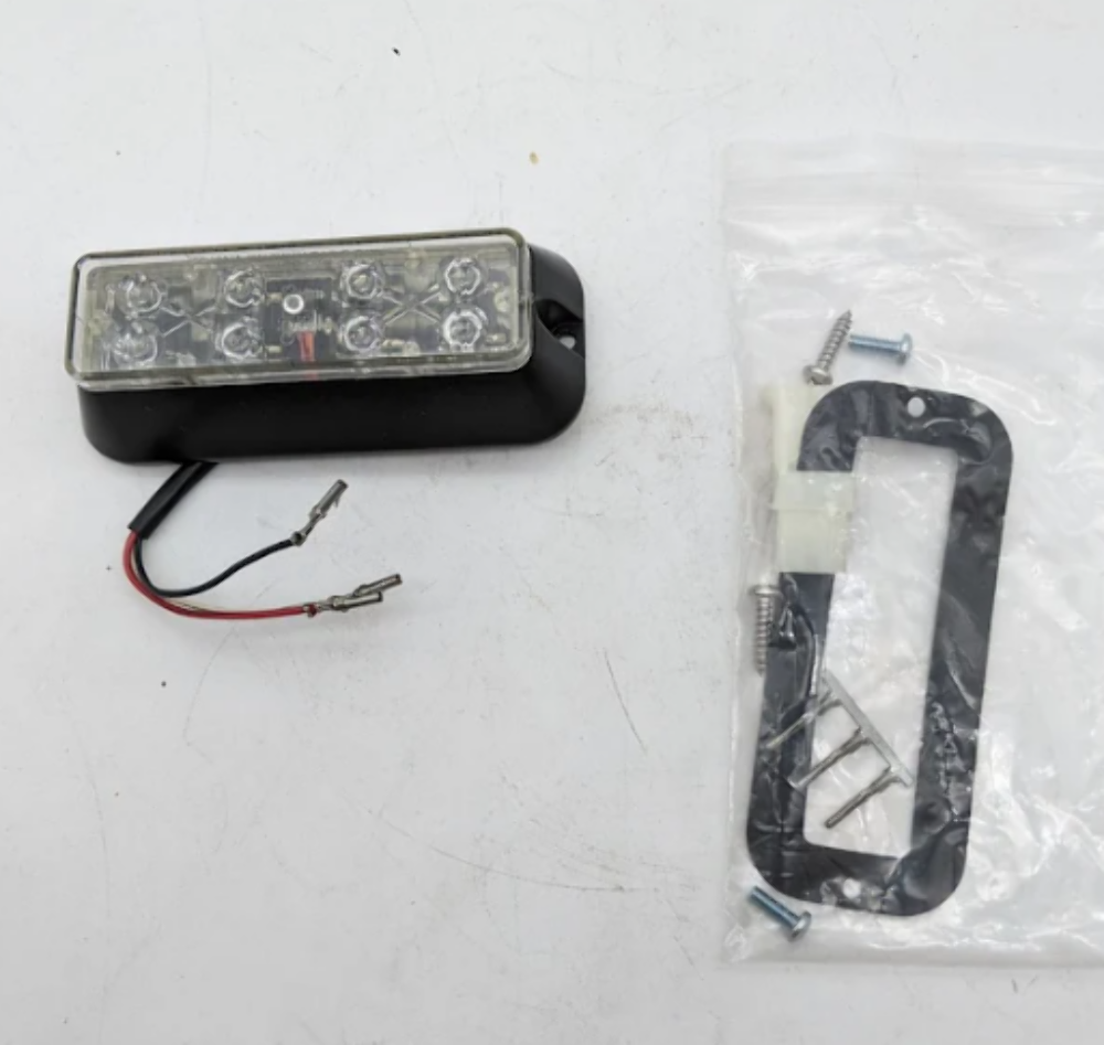 Single Led Mount Code 3 LED X Single LED Surface Mount Lighthead Blue Black Bezel ...