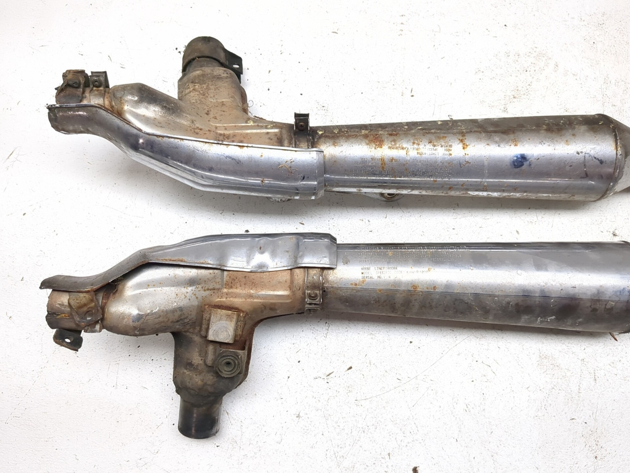 86-03 Kawasaki Voyager ZG1200 Rear Left Right Muffler Can Pipe Set