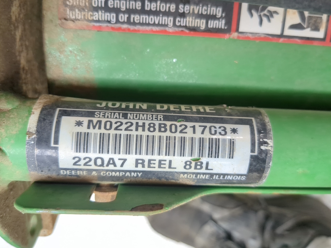08-14 John Deere 7700 Precision Cut Reel Mower Rear Cutting Unit