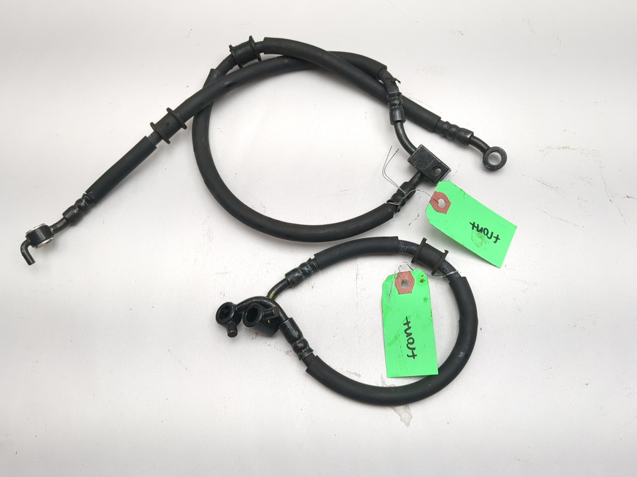 23-26 Kawasaki ZX400S ZX4R Front Upper Lower Brake Line Pair 43095