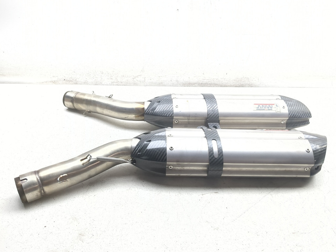 06-10 Aprilia Tuono 1000R Factory Rear MIVV Muffler Set - Sun