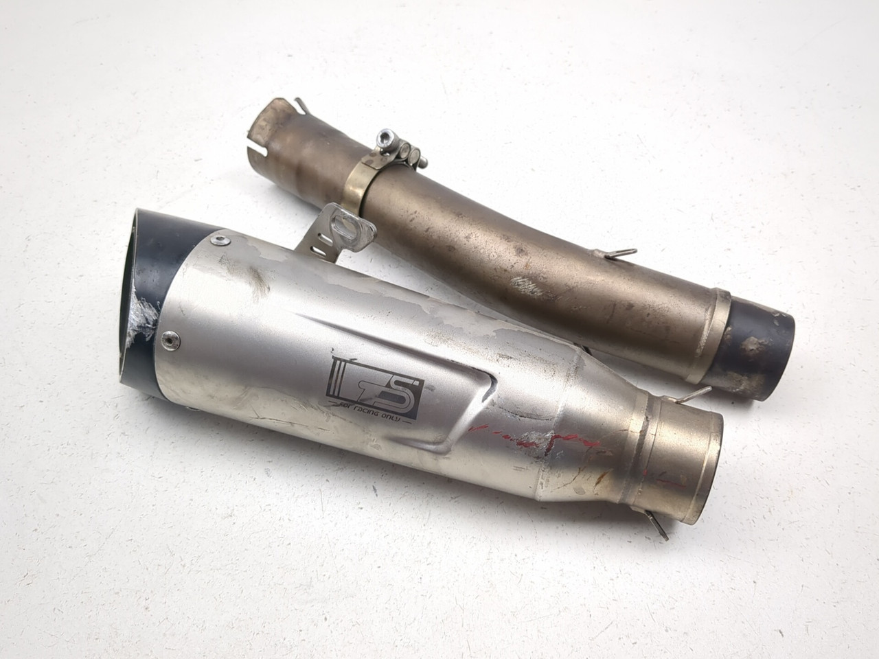 08-16 Yamaha YZF-R6S YZF R6 Rear Right Yoshimura TRS Muffler - Sun