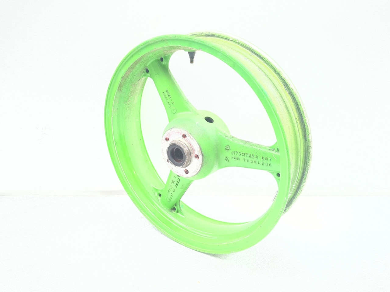 98 99 Kawasaki Ninja ZX6R ZX600G Front Wheel Rim BENT 17X3.50