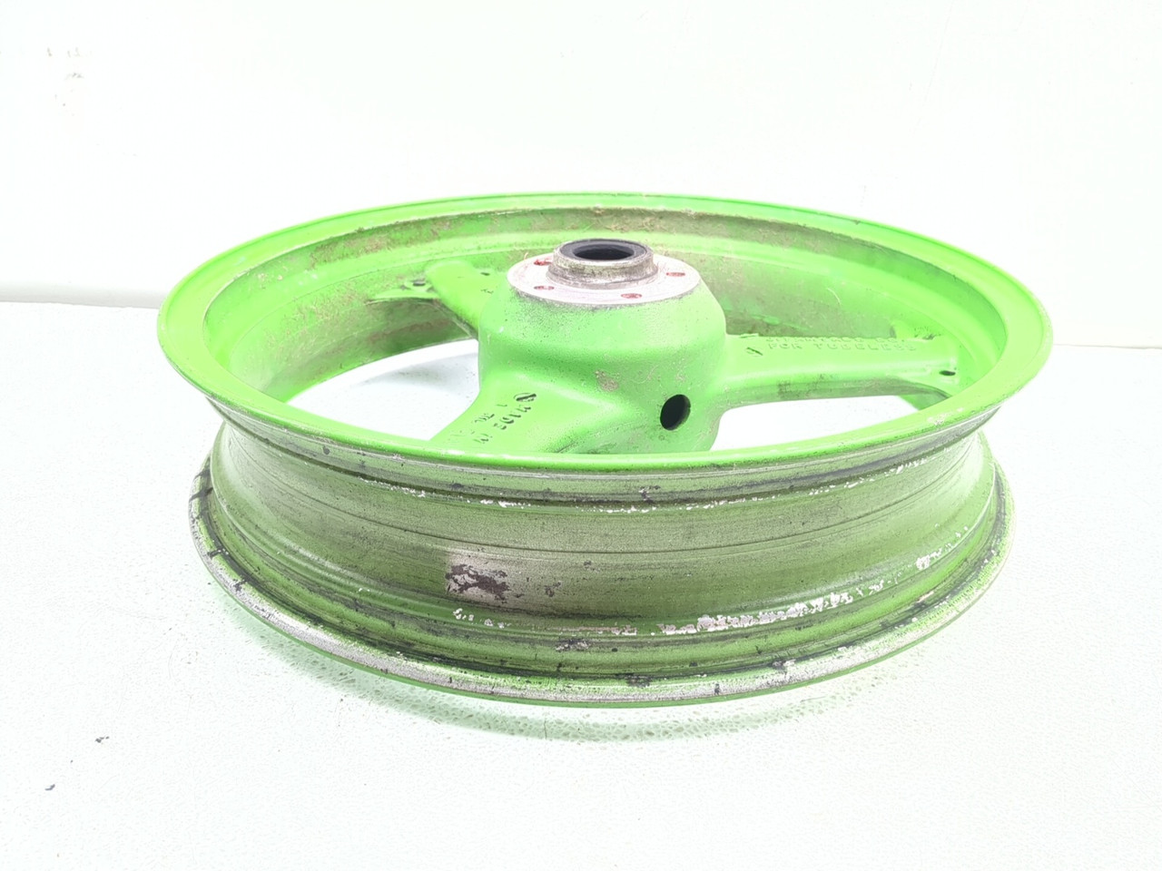 98 99 Kawasaki Ninja ZX6R ZX600G Front Wheel Rim BENT 17X3.50
