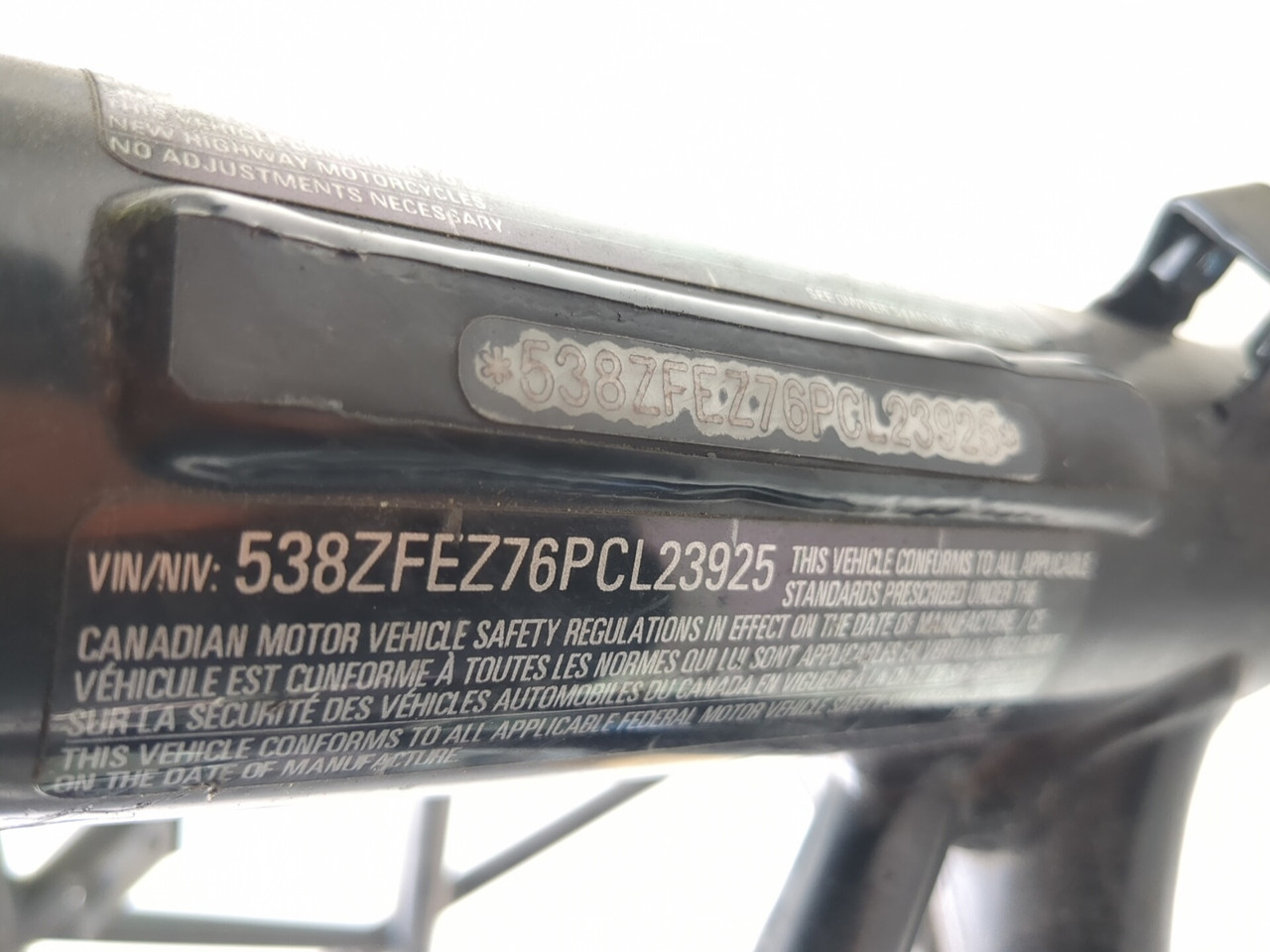 20-26 Zero Motorcycles SR/S Main Frame Chassis STRAIGHT SLVG