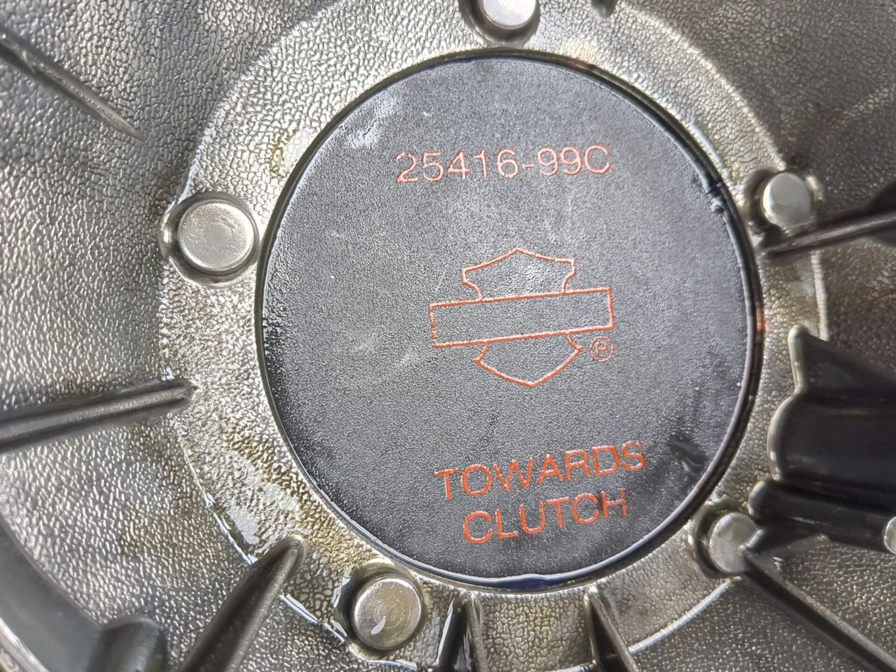 ガラス 04-06 Harley Road King Custom FLHRSI Left Outer Primary Cover