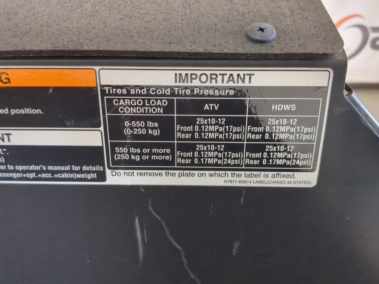 18-25 Kubota RTV XG850 Sidekick Rear Cargo Bed Assembly - Sun