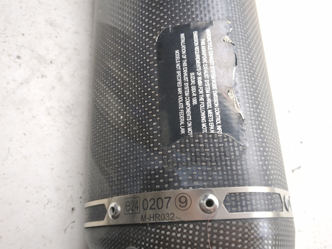 09-16 Suzuki GSXR 1000 Rear Right Akrapovic Hexagonal Carbon Fiber