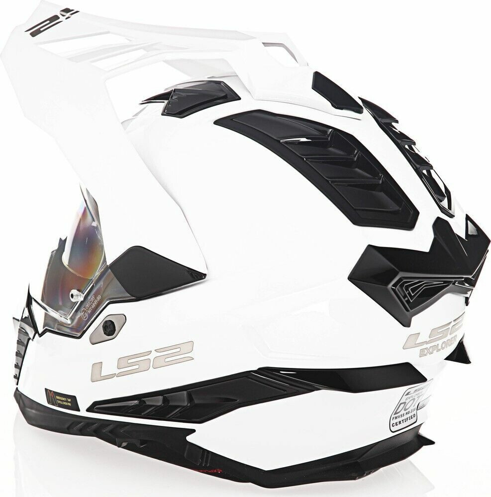 LS2 White Explorer Helmet Adult [M] Open Box 701-1023 - Sun Coast
